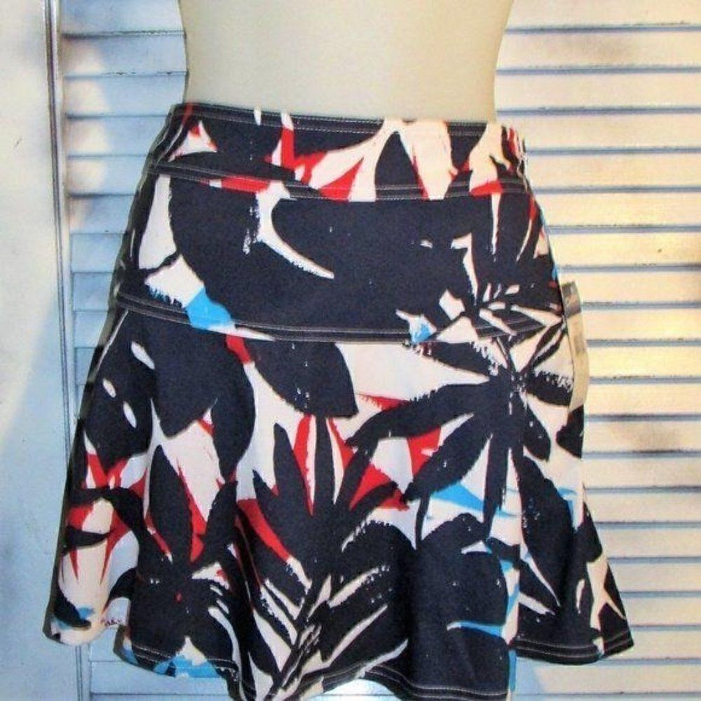 NWT Chaps Sport Sz 4 Tropical Print Athletic Skort